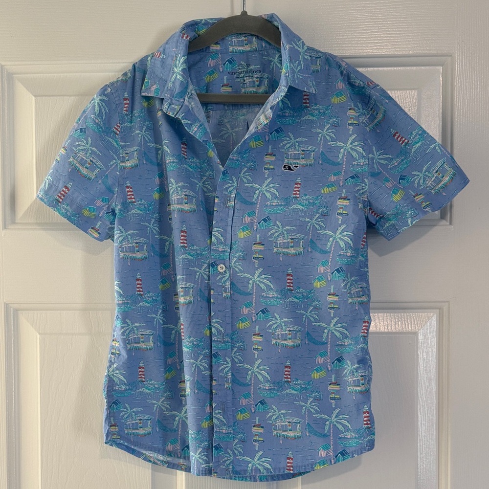 Boys Vineyard Vines Blue Button Down Shirt